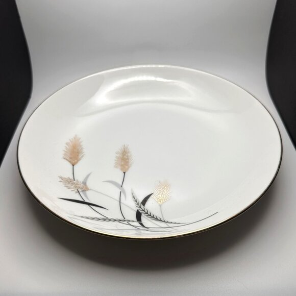 Bel-Air China Golden Grain Tea Cup Saucer Plate Trio Wheat Design Gold Trim Vint - Picture 7 of 8